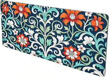 Gaming Mouse Pad, Large Floral Desk Mat 90 X 40CM (35.4”X15.7”), Vintage Flower picture
