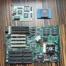 Intel Triton V1.2 + Pentium 100 + 40MB RAM + bonus ARK Logic 1MB video + 2nd CPU picture