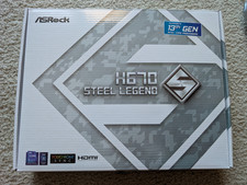 ASROCK H670 Steel Legend Motherboard , NEW in factory box. picture