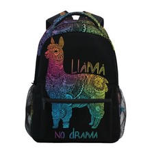 ALAZA Rainbow Llama No Drama Boho Backpack for Kids Boys One Size, picture