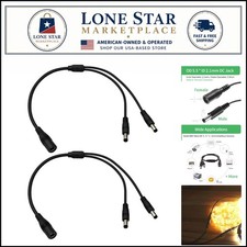 Safe and Efficient DC Power Splitter Cable 12V for Multiple Devices - 2 Pack picture
