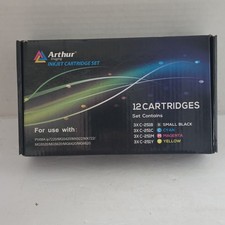Arthur Imaging inkjet cartridges 8 count - 5 Black  1 Yellow 1 Magenta 1 Cyan picture