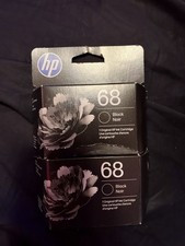 HP 68 Black Original Ink Cartridge 2-Pack New Genuine OEM Sealed picture