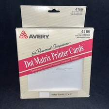 Avery Dot Matrix Printer Cards 4166 NIB 3