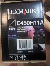 Genuine New Sealed Lexmark E450H11A One High Toner Cartridge Black For E450. picture