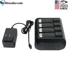 New 4-Slot Battery Charger Cradle + Power Supply for Zebra WT6000 RS6000 scanner picture
