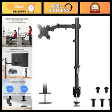 Fully Adjustable Single Monitor Arm Desk Mount for 32