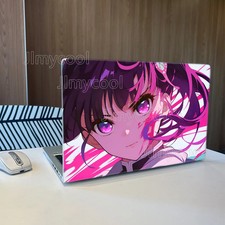 2 Pieces Pink Anime Gril Vinyl Laptop Sticker Self-adhesive Case for HP Lenovo picture