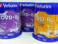 300 New Sealed VERBATIM AZO 16X speed: 200 DVD+R 95098 plus 100 DVD-R 95102 picture