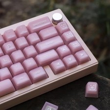 Pink Jade Keycaps 142 Keys SA Profile Doubleshot Custom MX Switch Set picture