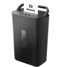 Paper Shredder 10 Sheet Cross Cut 5.55 Gallon Heavy Duty Locksworth Portable picture