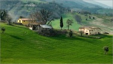 Landscape nature hills house grass italy trees forest Custom Gaming Mat Desk picture