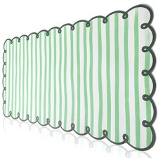Scalloped‌ Green Stripe Desk Mat 35' x 15.7' picture