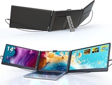 14'' Triple Laptop Screen Extender – 1080P FHD IPS Portable Monitors for 13''–17 picture