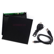 9.5mm External USB Case Enclosure For SATA Laptop Tray Load CD DVD Optical Drive picture