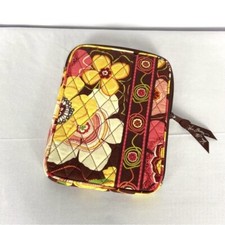 Vera Bradley Brown & Yellow Flora Small Tablet Pouch Case picture
