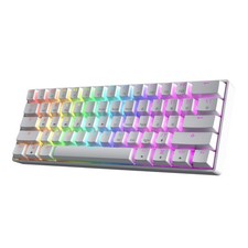 GK61 60% v3 Hotswap Mechanical Gaming Keyboard RGB White Gateron Optical Brown picture
