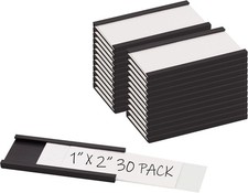 30 Pcs Magnetic Label Holders for Locker Shelf Tool Box Home Office Refrigerator picture