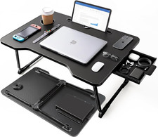 Lap Desk for Adults - Portable Foldable Bed Desk Tray Table Laptop Stand with St picture