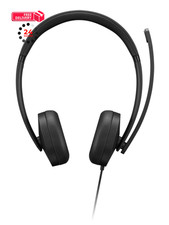 Lenovo USB-A Wired Stereo Headset for PC/Laptop, AI Noise Standard, Black picture