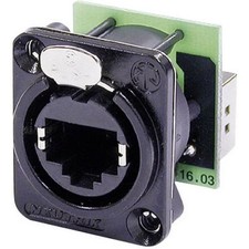 Neutrik NE8FDP-B RJ45 EtherCon® D Series Data Connector NE8FDPB Straight Outlet picture