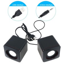 Mini USB Power Wired Computer Speakers Stereo 3.5mm Jack For Desktop PC Laptop picture