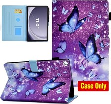 Folio Cover for Tab A9+ 11 Inch 2023, Multi-Angle Stand, Purple Butterfly picture