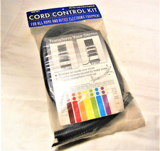 Cord Control Kit Cable or Wire Concealer and Organizer 6ft Black picture