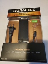 NEW DURACELL DRAC40CB UNIVERSAL CHROMEBOOK CHARGER ADAPTER  picture