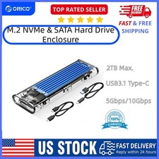 ORICO M.2 NVMe & SATA Hard Drive Enclosure USB 3.1 Gen 2 10Gbps Type-C SSD Cases picture