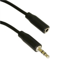 10inch 3.5mm SLIM Mini-Stereo TRS Male to Female Audio Extension Cable picture