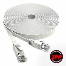 ULTRA SLIM FLAT CAT 6 UTP 32AWG ETHERNET PATCH CORD CABLE 30M 100FT picture