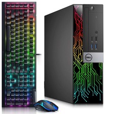 Dell RGB Desktop Gaming PC i7-6th 16GB RAM 256GB SSD AMD RX550 RGB-KB&M WiFi W11 picture