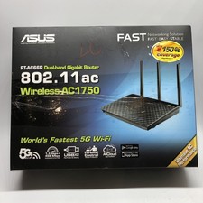ASUS RT-AC66R Dual-Band Wireless-AC1750 Gigabit Router 5G Wi-Fi Gaming Streaming picture