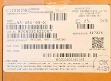 Corning LANscape Pretium LC Unicam OM3 Fiber Connector LC-LC 95-050-99-X. picture
