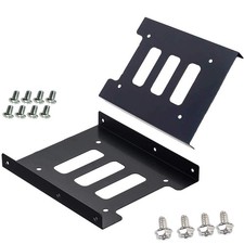 SSD HDD Holder 2.5 to 3.5 Mounting Bracket Hard Drive Adapter (2 Pack) (Black) picture