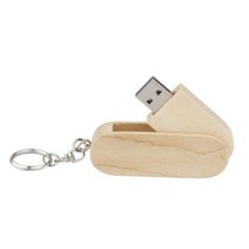 Wooden Box Pendrive Keychain Flash Memory Stick Free Custom Logo 4gb-128gb Gift picture