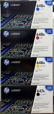 HP LaserJet 647A 648A CE260A CE261A CE262A CE263A CMYK Toner Set Genuine NEW picture