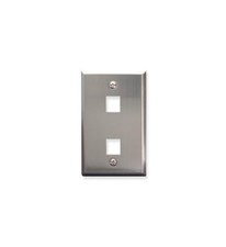 ICC ICC-IC107SF2SS FACEPLATE- STAINLESS STEEL-1-GANG-2-PORT picture