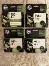 Genuine HP 950XL 951XL Ink Cartridges Set Black Cyan Magenta Yellow OEM New picture