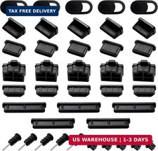 40PCS Silicone Anti-Dust Port Plugs - USB, USB-C, HDMI, RJ45, SD, Audio & Camera picture