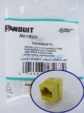 Panduit NetKey NK688MYL Cat6 Keystone Jack Module, Yellow ~STSI picture