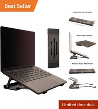 3-in-1 Aluminum Adjustable Laptop Riser & Cooling Stand - Ultra-Slim Design picture