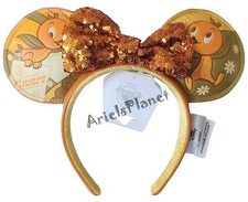 Disney Parks Orange Bird Flowers Minnie Mouse Ear Headband picture