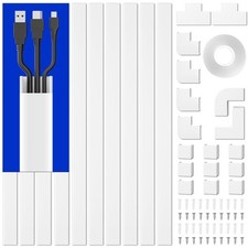 Delamu Cord Hider, 157In Wire Covers For Cords On Wall, Premium Cable  picture
