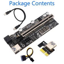 PCIE Riser 009S Plus Riser PCIE PCI Express X1 to X16 Dual 6Pin For Graphic Card picture