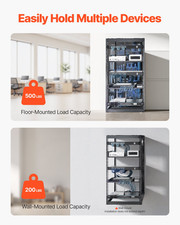 VEVOR 20U Open Frame Network Rack - Wall Mounted Server Rack - 4 Posts & Shelves picture
