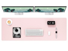 1 PCS Pink 48x17 Inch PU Leather Ultra Thin NonSlip Mouse Keyboard Desk Pad Mat picture
