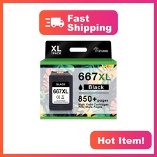 YATUNINK 667XL Black Ink Cartridge for HP Printers picture