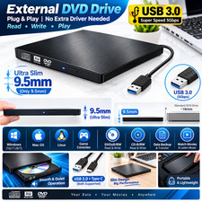 USB 3.0 External DVD Drive Enclosure 9.5mm SATA to USB Type-C Case for Laptop PC picture